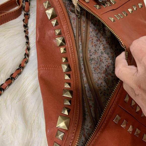 JESSLYN BLAKE Orange Leather Crossbody - Picture 3 of 8